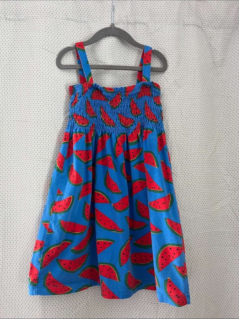 Hanna Andersson Blue Sundress with Red Watermelon Print